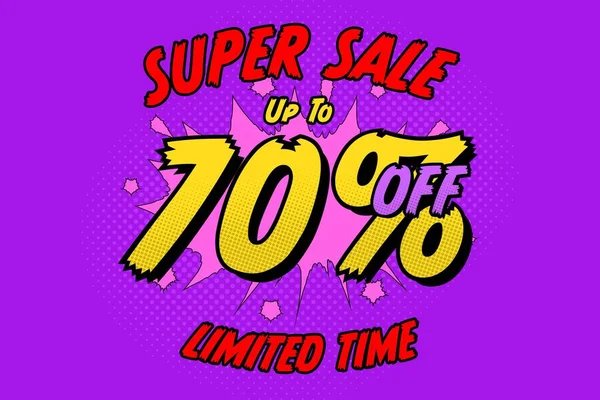 Seventy Percent Sale Discount Shopping Banner Balloon Cartoon Wedding Price — Stockfoto