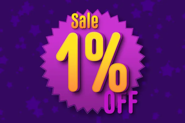 1 one Percent off super sale black friday shopping halftone banner background. hot sale frame
