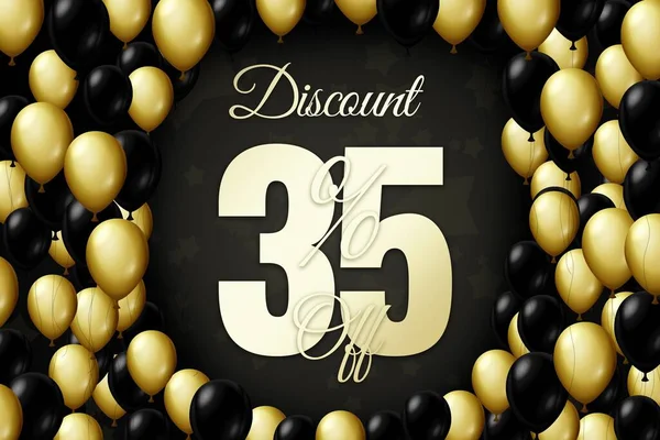 Golden Black Balloons Black Background Black Friday Price Labele Sale — Stockfoto
