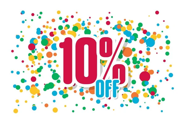 Red Inscription Discount Background Confetti Price Labele Sale Promotion Market — Archivo Imágenes Vectoriales