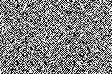 Turing ornament halftone puzzle pattern. grunge fashion