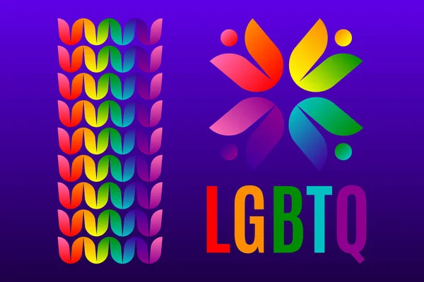 Lgbtq Symbool Teken Achtergrond Biseksuele Trots Vlag Regenboog Lgbtflag — Stockvector