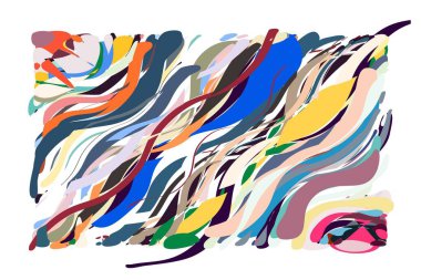 Çoklu renk dalgası soyut sanat arkaplan vektör tasarımı. vektör dalgalı