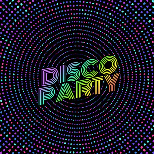 Illustratie Ontwerp Disco Retro Vector Party Achtergrond Muziek — Stockvector