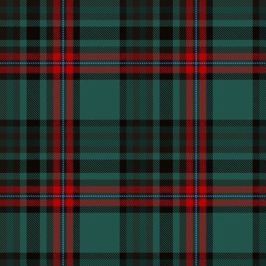 Yeşil desenli tekstil dikişsiz ekose vektör dokusu. Damalı kırmızı