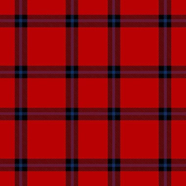 Tekstil dikişsiz ekose vektör dokusu. Damalı tasarım kırmızı