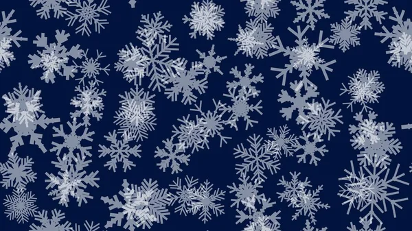 Синій Безшовний Різдвяний Фон Снігові Ілюстрації Різдвяні Зимові Прикраси Орнамент — стоковий вектор