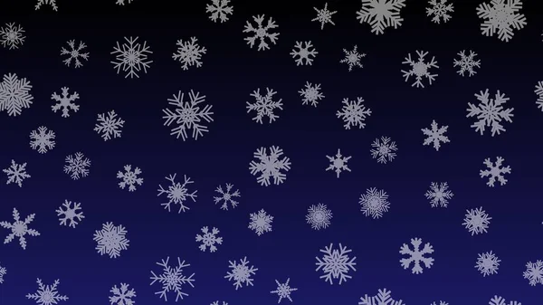 Mavi Noel Arkaplan Kar Çizimi Kış Süslemesi Beyaz Tasarım — Stok Vektör