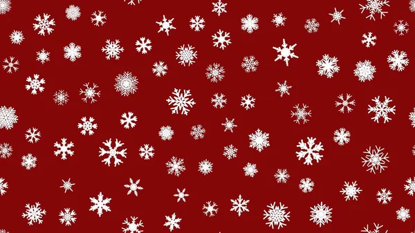 Red Seamless Weihnachten Hintergrund Schnee Illustration Weihnachten Winterdekoration Designflocke — Stockvektor