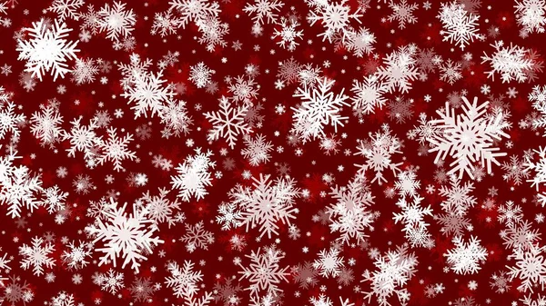 Rouge Sans Couture Fond Noël Illustration Neige Décoration Hiver Noël — Image vectorielle