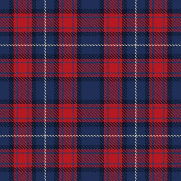 Patrón Azul Textil Sin Costura Tartán Escocés Textura Vectorial Fondo — Vector de stock