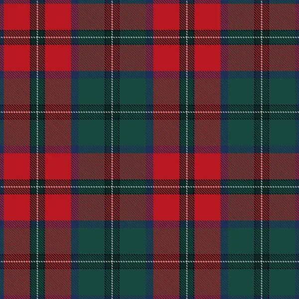 Patrón Verde Textil Sin Costura Tartán Escocés Textura Vectorial Ilustración — Vector de stock