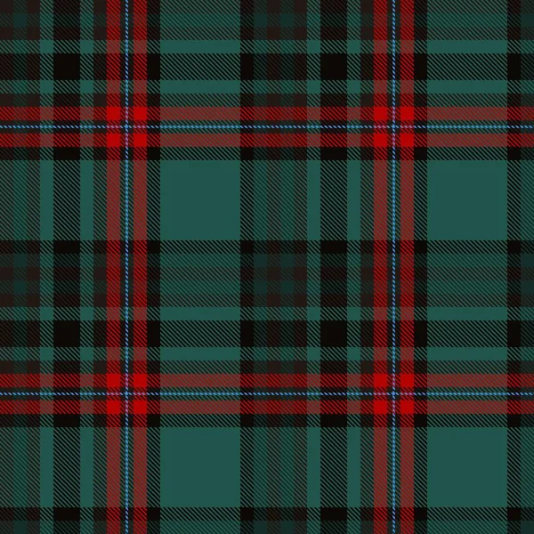 Patrón Verde Textil Sin Costura Tartán Escocés Textura Vectorial Rojo — Vector de stock
