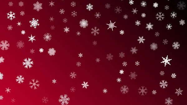 Kırmızı Kusursuz Noel Arkaplanı Kar Çizimi Kış Süslemesi Mutlu Beyaz — Stok Vektör