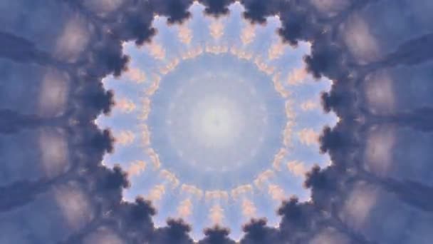 向精神薬催眠ビデオパターン。幾何学ループの背景。万華鏡レトロな形. — ストック動画
