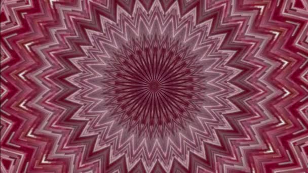 Psykadeliskt Hypnotiskt färgmönster. Geometrisk loop bakgrund. Kalejdoskop retro former. — Stockvideo