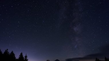 Samanyolu. Gece gökyüzündeki yıldızlar,