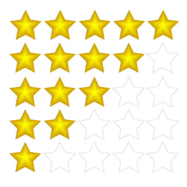 Stars 5 rating icon vector eps10 illustration. Isolated icon for website or app - stock infographic