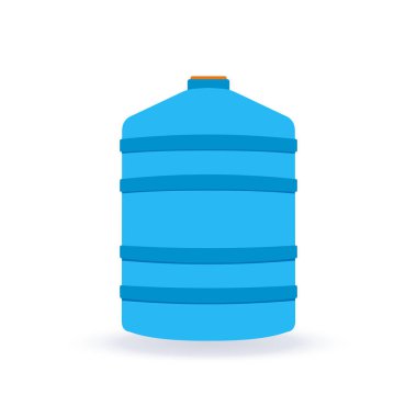 Su tankı plastik ikonu. 5 galon su sürahisi, konteynır, acil su kaynağı, acil durum seti konteynır vektör ilülasyonu