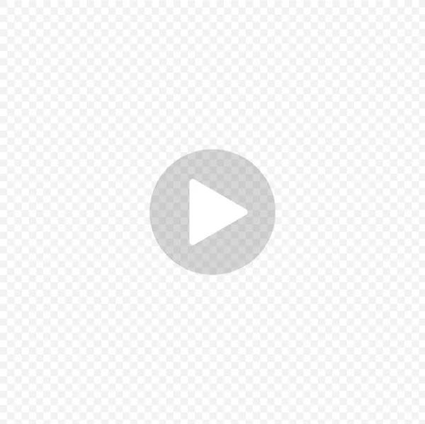 play button on transparent background stock vector
