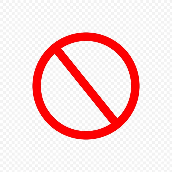 Ban Sign Icon Prohibited Warning Stop Ban Risk Isolated Vector — Stock Vector