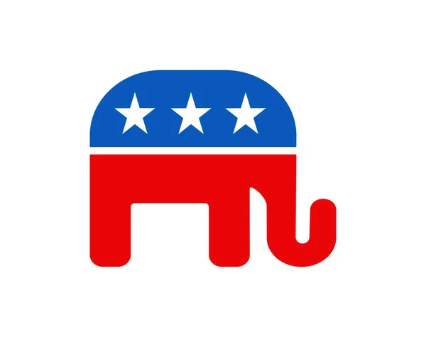 Elefante Republicano Con Bandera Estadounidense Estrellas Vector Stock Gráficos vectoriales