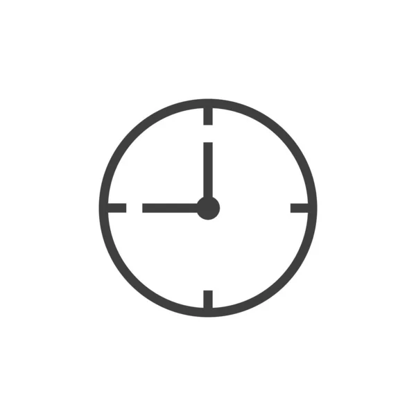 Reloj Signo Plano Para Aplicaciones Páginas Web Marketing — Vector de stock