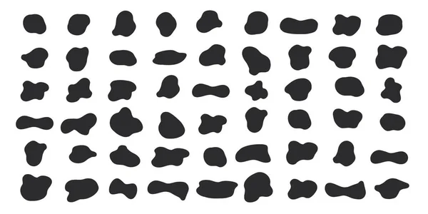 Druppels Spatten Inkt Een Set Grunge Blots Splats Schilderspalk Natte — Stockvector