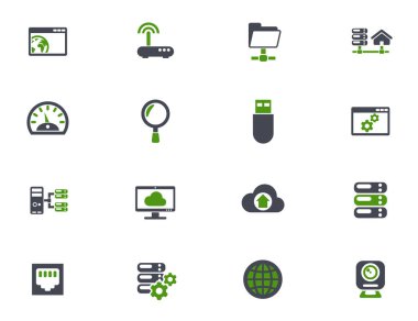 Barındırma sağlayıcısı Icon set