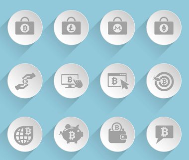 şifreleme para birimi ağ simgeleri