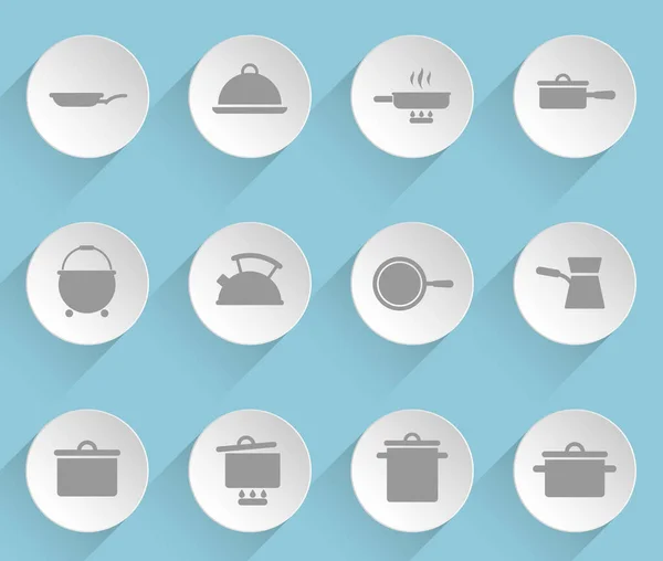 Иконки посуды — стоковый вектор