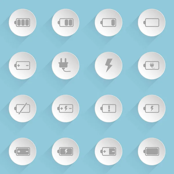 Battery web icons — Stock Vector