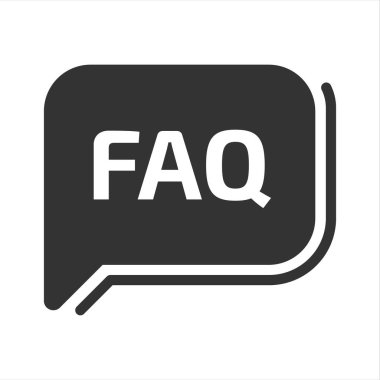 faq konuşma kabarcığı vektör simgesi beyaz üzerinde izole