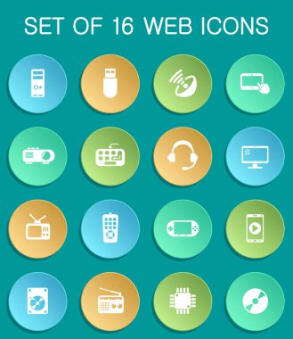 gadget web simgeleri renkli yuvarlak