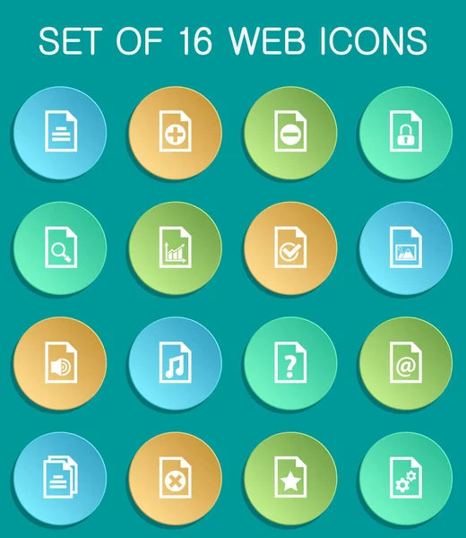dokümanlar renkli yuvarlak web simgeleri