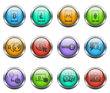 Cryptocurrency simge seti