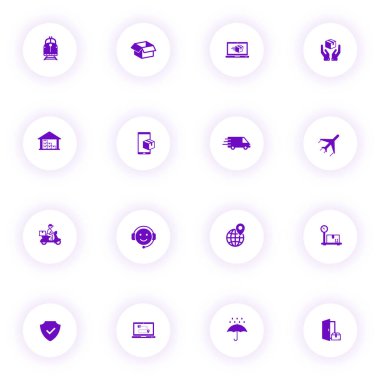 teslim mor renk vektörü simgeleri