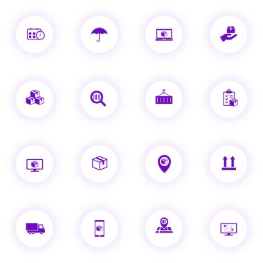 teslim mor renk vektörü simgeleri