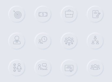 kafa avı gri vektör simgeleri