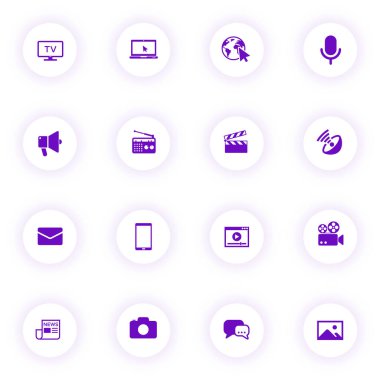 ortam mor renk vektörü simgeleri