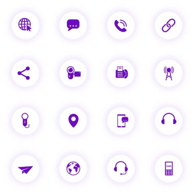 ortam mor renk vektörü simgeleri