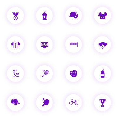 spor mor renk vektörü simgeleri