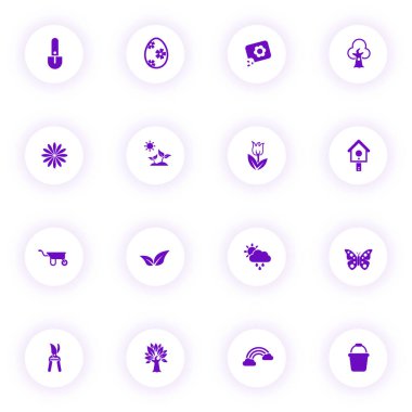 bahar mor renk vektörü simgeleri