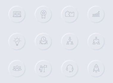 takım çalışması gri vektör simgeleri