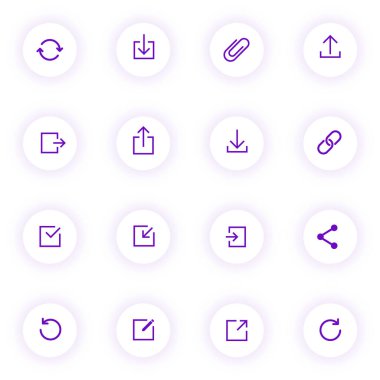 Ağ mor renk vektörü simgeleri