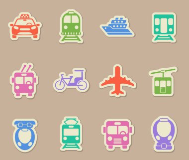 toplu taşımacılık renkli kağıt etiketleri