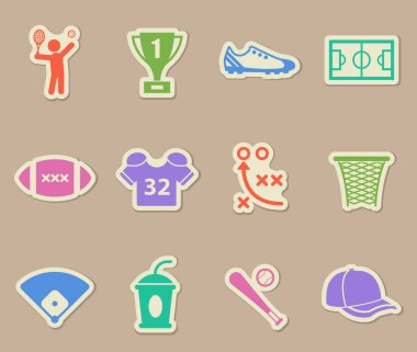 spor renkli kağıt etiketleri