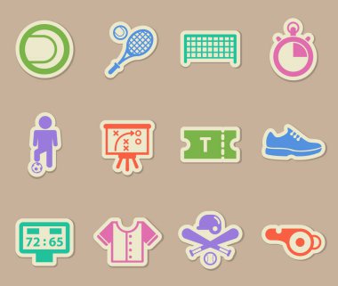 spor renkli kağıt etiketleri