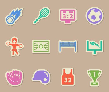 spor renkli kağıt etiketleri