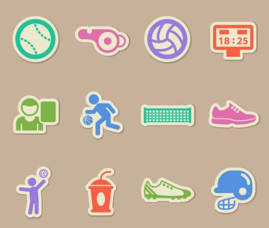 spor renkli kağıt etiketleri